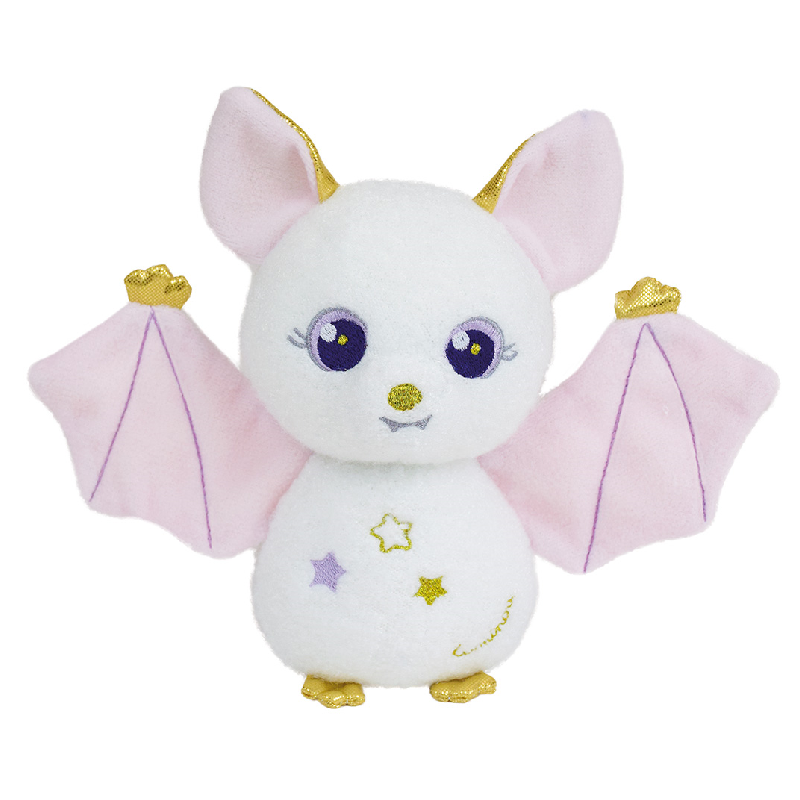  - luminou - peluche luminescente chauve-souris rose 20 cm 